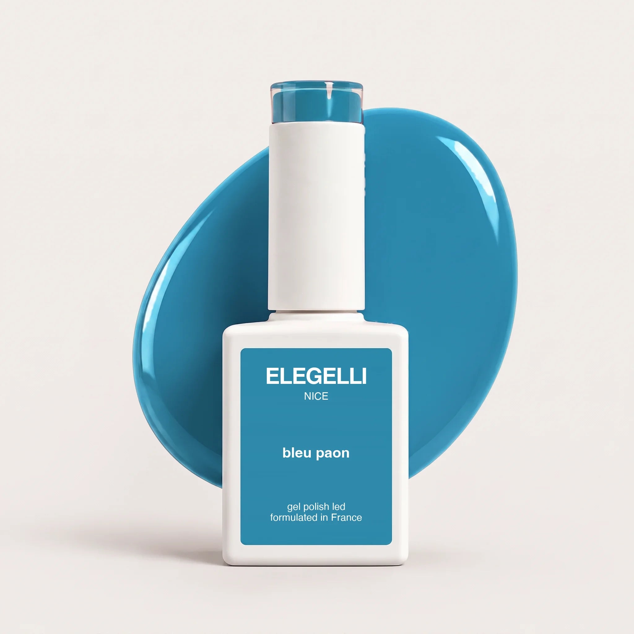 Elegelli gel polish 043 bleu paon - peacock blue