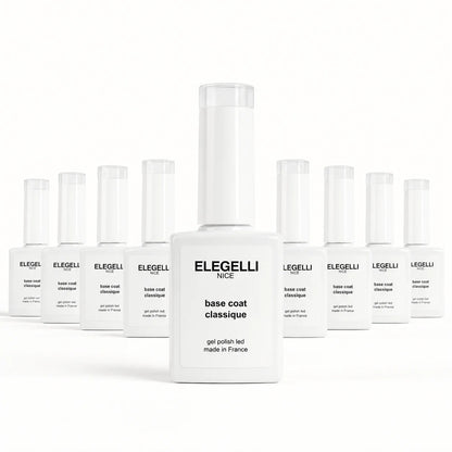 Elegelli nail polish bottles on a white background