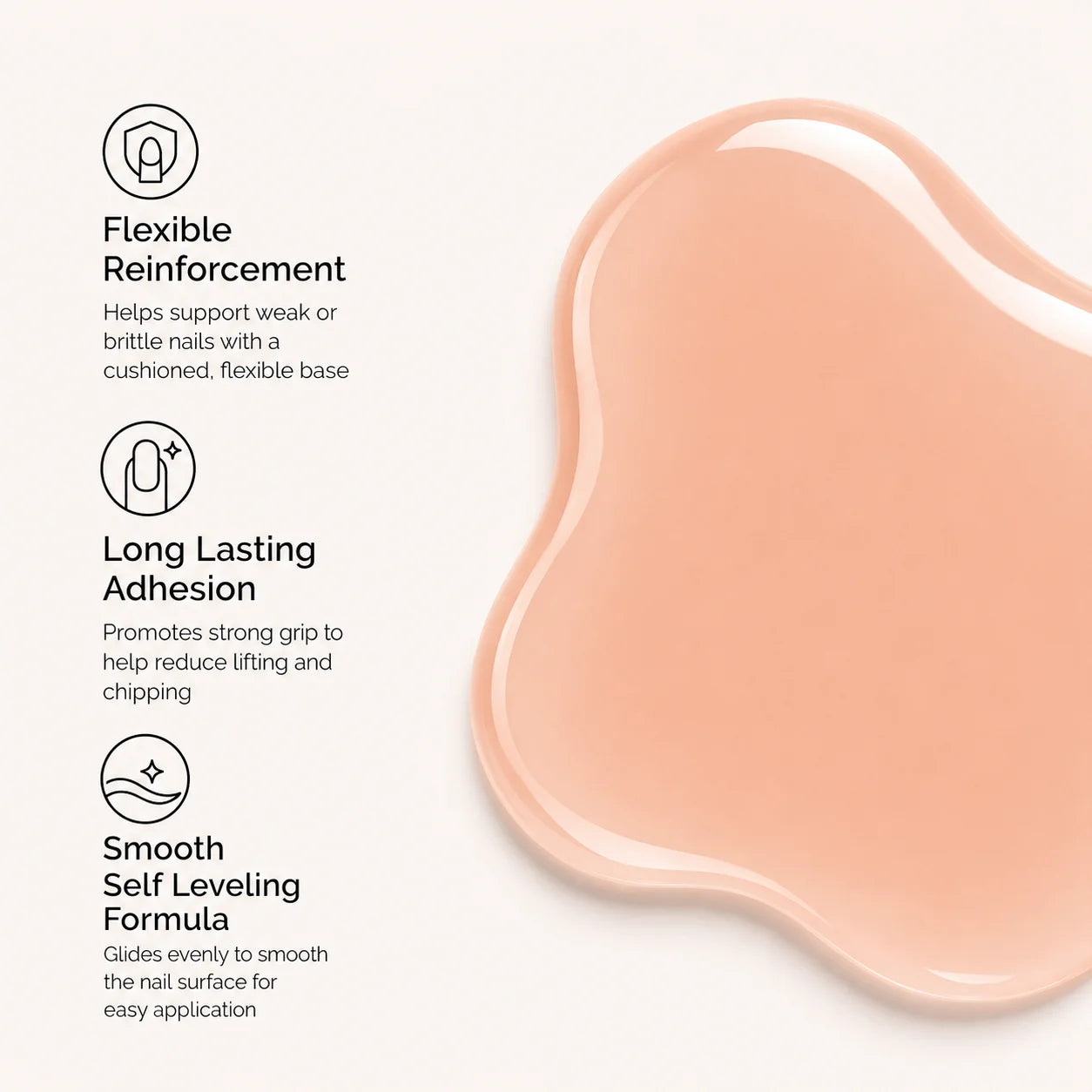 RB004 Peach Rubber Base
